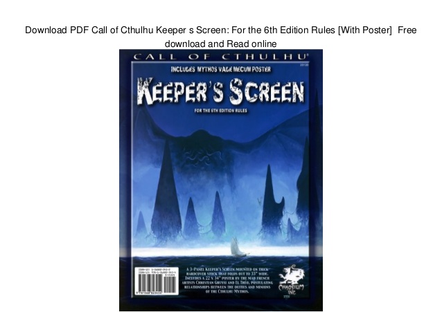 Call of cthulhu 6th edition pdf download free pc